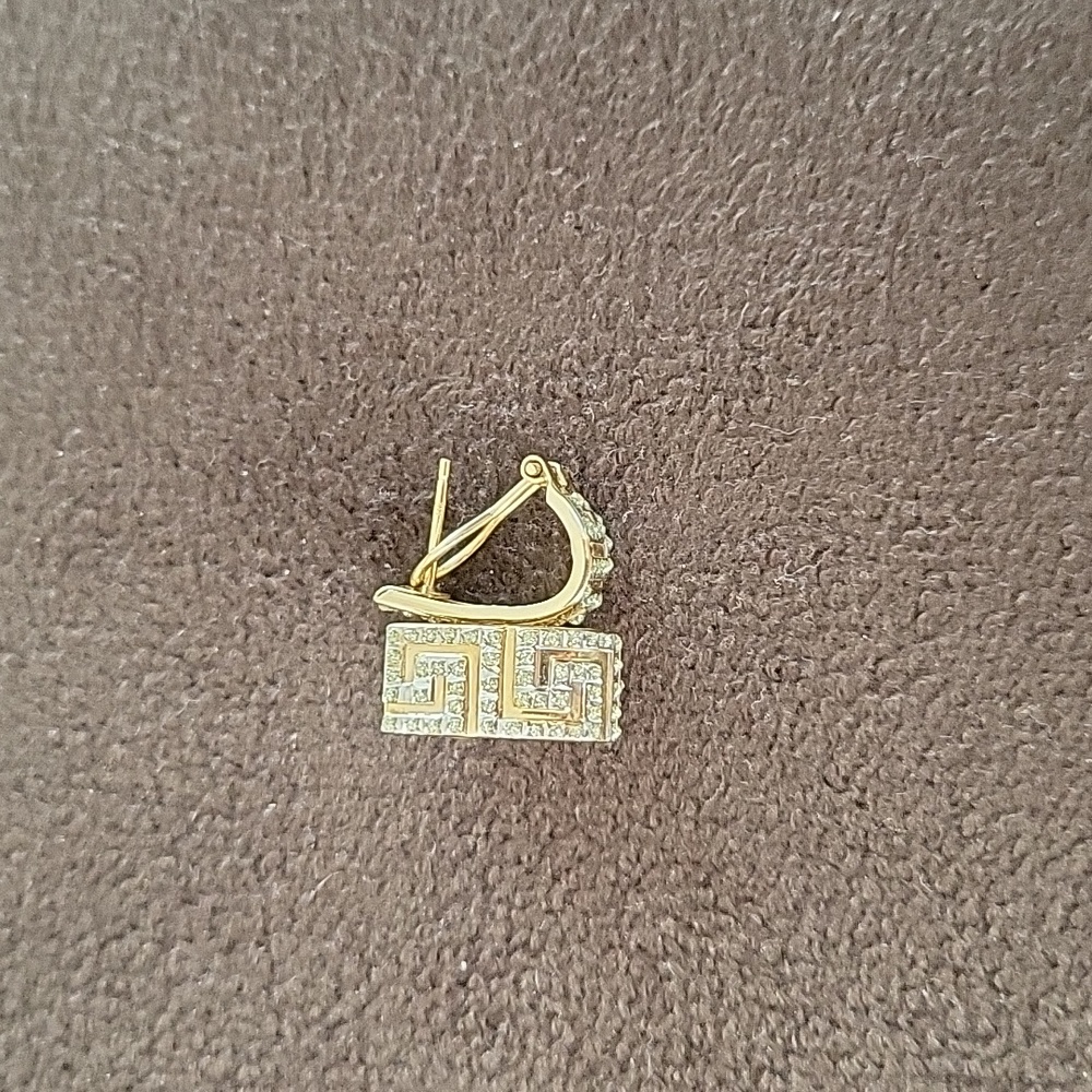 14K Greek Key earrings